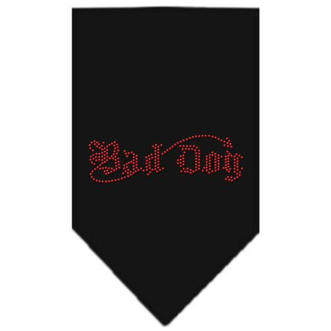 Bad Dog Rhinestone Bandana Black Large