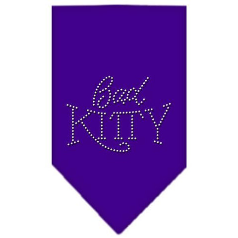 Bad Kitty Rhinestone Bandana Purple Small