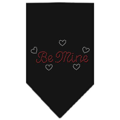 Be Mine Rhinestone Bandana Black Large