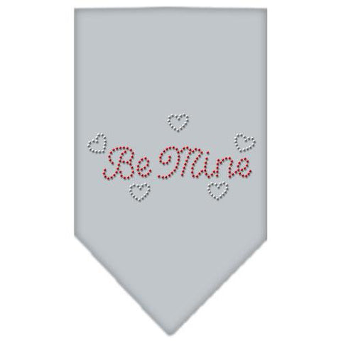 Be Mine Rhinestone Bandana Grey Small