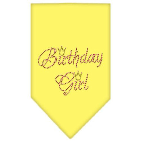 Birthday Girl Rhinestone Bandana Yellow Large