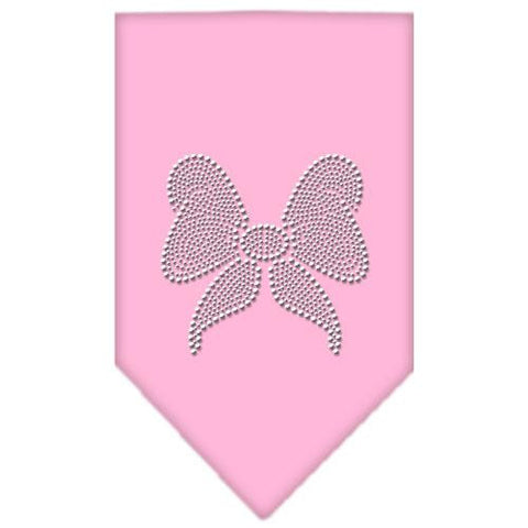 Bow Rhinestone Bandana Light Pink Small