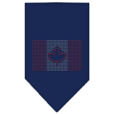 Canadian Flag Rhinestone Bandana Navy Blue Small