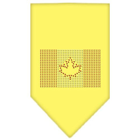 Canadian Flag Rhinestone Bandana Yellow Small