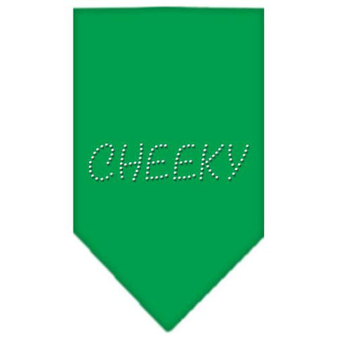 Cheeky Rhinestone Bandana Emerald Green Large