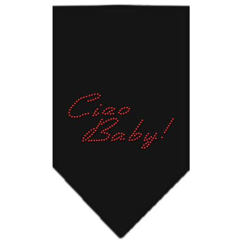 Ciao Baby Rhinestone Bandana Black Small