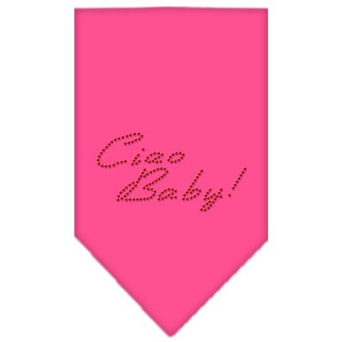 Ciao Baby Rhinestone Bandana Bright Pink Small