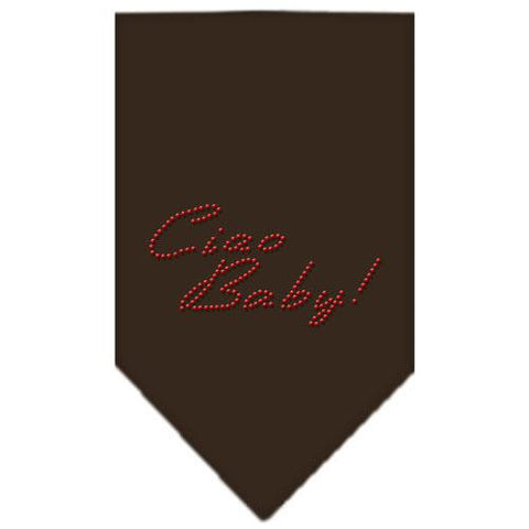 Ciao Baby Rhinestone Bandana Cocoa Small