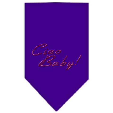 Ciao Baby Rhinestone Bandana Purple Small