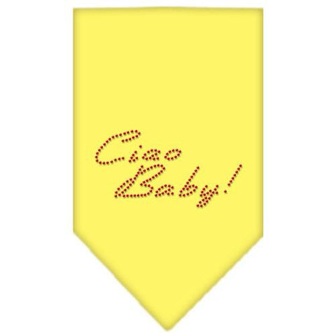 Ciao Baby Rhinestone Bandana Yellow Small