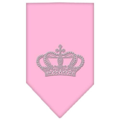 Crown Rhinestone Bandana Light Pink Small