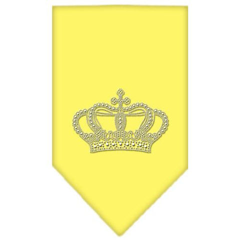 Crown Rhinestone Bandana Yellow Small