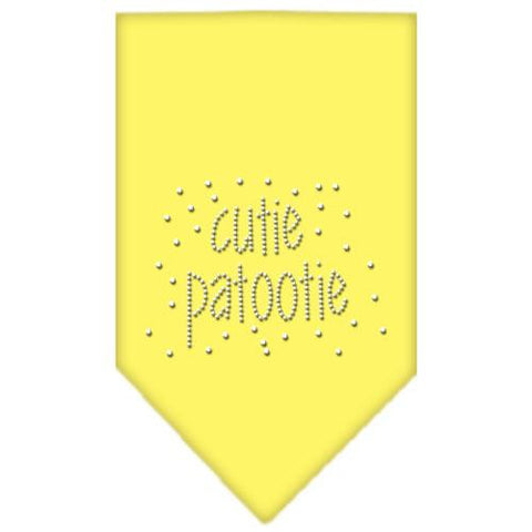 Cutie Patootie Rhinestone Bandana Yellow Large