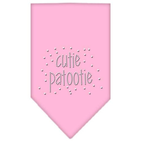 Cutie Patootie Rhinestone Bandana Light Pink Small