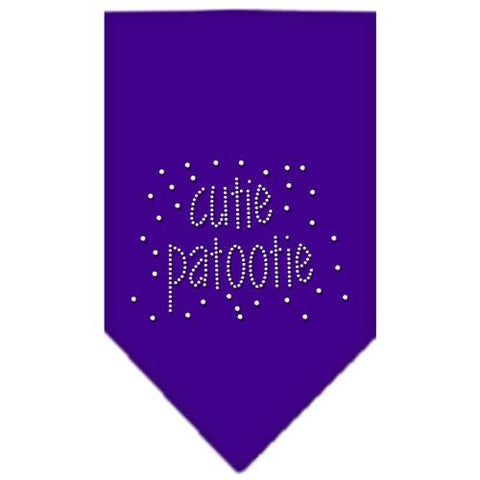 Cutie Patootie Rhinestone Bandana Purple Small