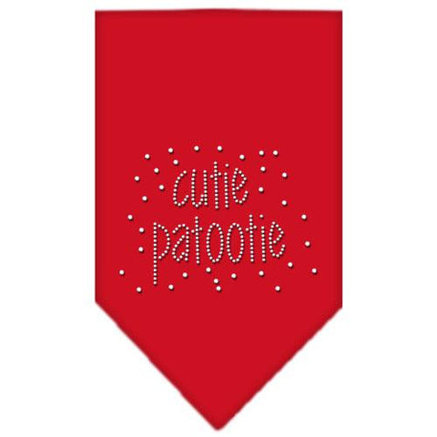 Cutie Patootie Rhinestone Bandana Red Small