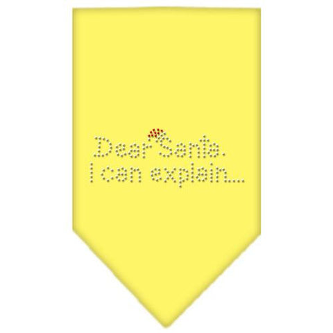 Dear Santa Rhinestone Bandana Yellow Large