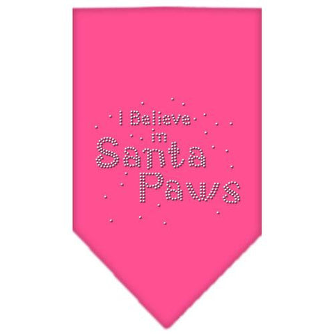 Santa Paws Rhinestone Bandana Bright Pink Large