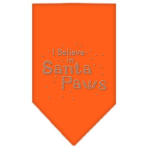 Santa Paws Rhinestone Bandana Orange Small