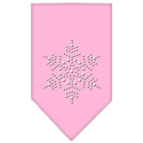 Snowflake Rhinestone Bandana Light Pink Large