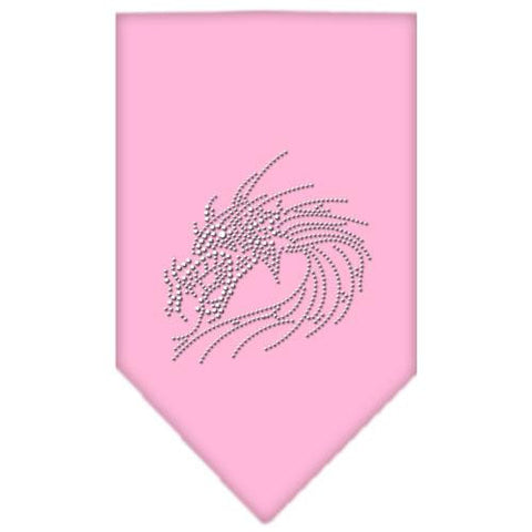 Dragon Rhinestone Bandana Light Pink Large