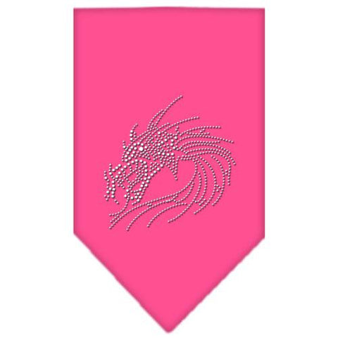 Dragon Rhinestone Bandana Bright Pink Small