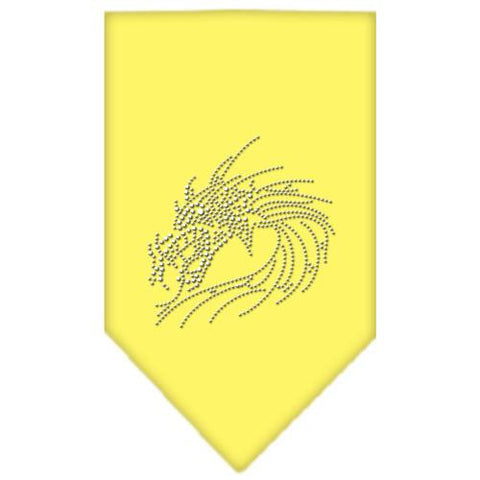 Dragon Rhinestone Bandana Yellow Small