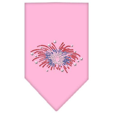 Fireworks Rhinestone Bandana Light Pink Small