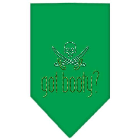 Got Booty Rhinestone Bandana Emerald Green Small