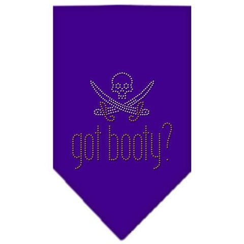 Got Booty Rhinestone Bandana Purple Small