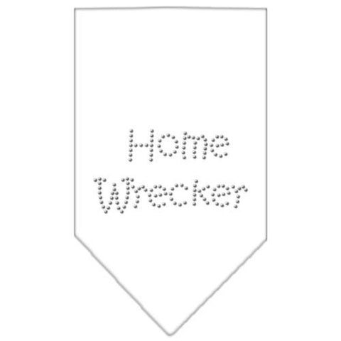 Home Wrecker Rhinestone Bandana White Large