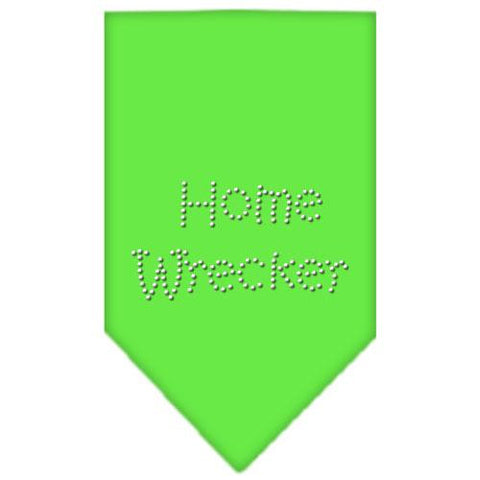 Home Wrecker Rhinestone Bandana Lime Green Small