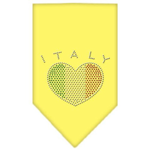 Italy  Rhinestone Bandana Yellow Small