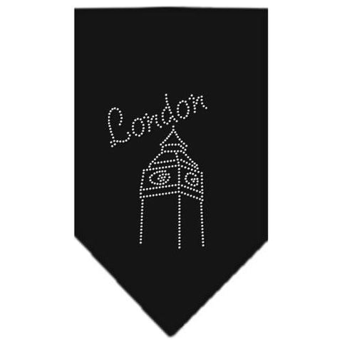 London Rhinestone Bandana Black Small