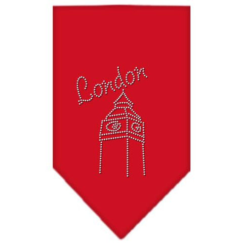 London Rhinestone Bandana Red Small