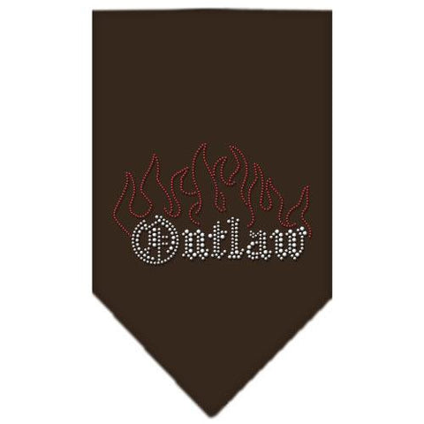 Outlaw Rhinestone Bandana Cocoa Small