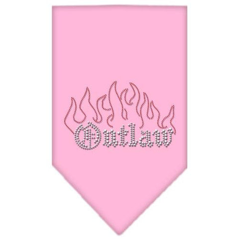 Outlaw Rhinestone Bandana Light Pink Small