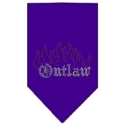 Outlaw Rhinestone Bandana Purple Small