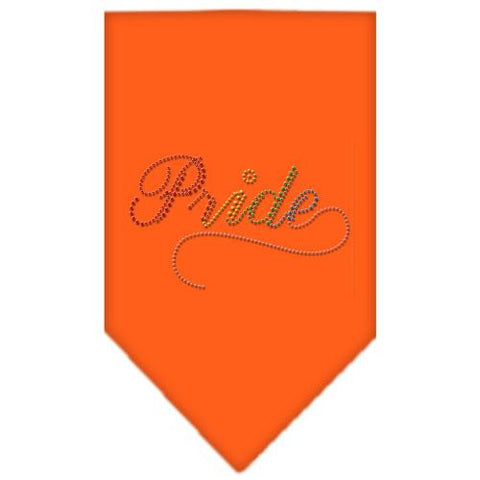 Pride Rhinestone Bandana Orange Large