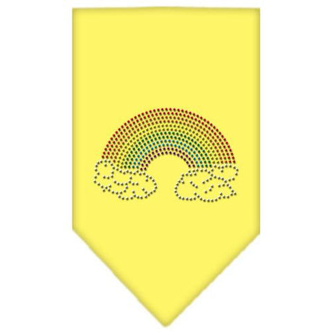 Rainbow Rhinestone Bandana Yellow Small