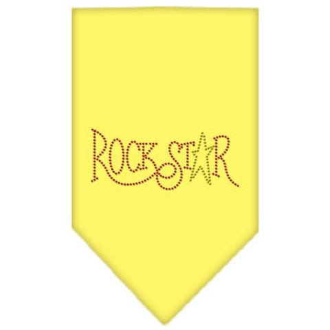 Rock Star Rhinestone Bandana Yellow Large