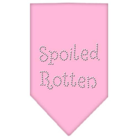 Spoiled Rotten Rhinestone Bandana Light Pink Large