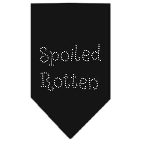 Spoiled Rotten Rhinestone Bandana Black Small