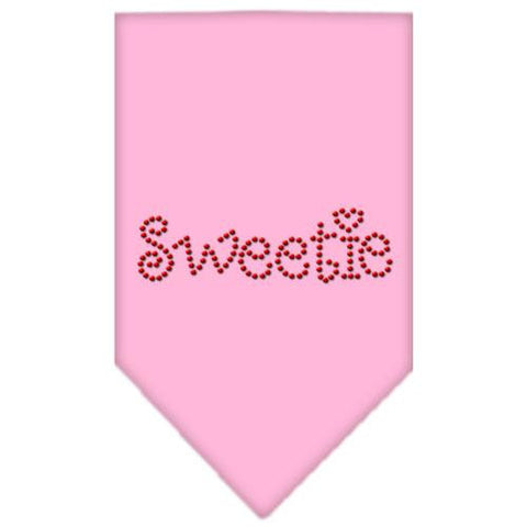 Sweetie Rhinestone Bandana Light Pink Large