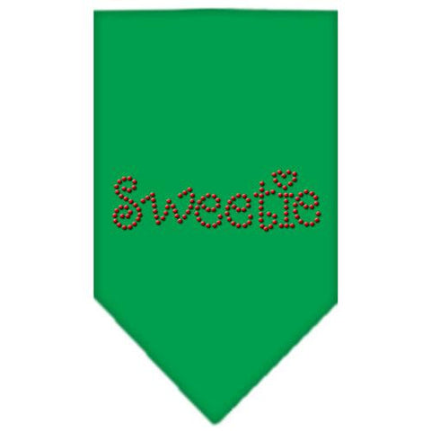 Sweetie Rhinestone Bandana Emerald Green Small