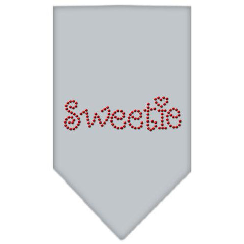 Sweetie Rhinestone Bandana Grey Small