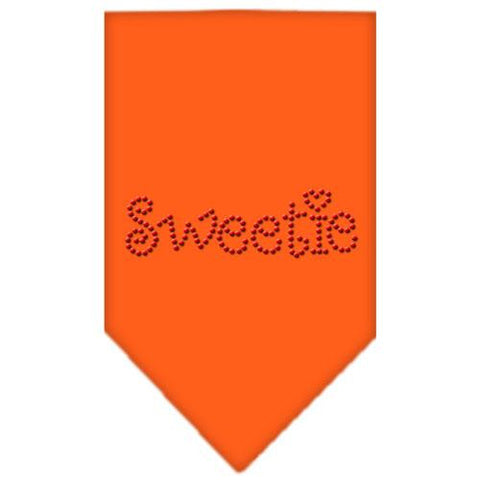 Sweetie Rhinestone Bandana Orange Small