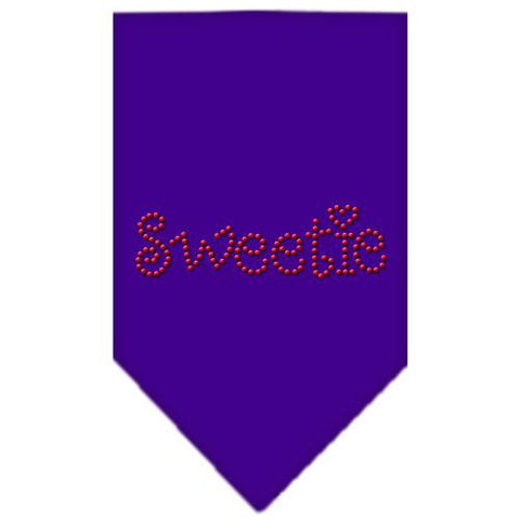 Sweetie Rhinestone Bandana Purple Small