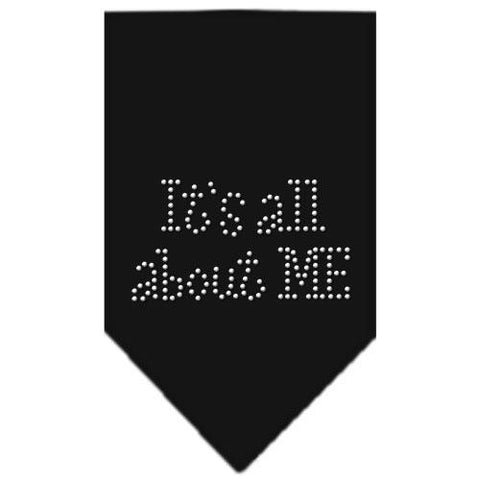 Its All About Me Rhinestone Bandana Black Small