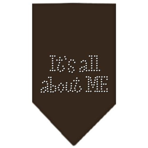 Its All About Me Rhinestone Bandana Cocoa Small